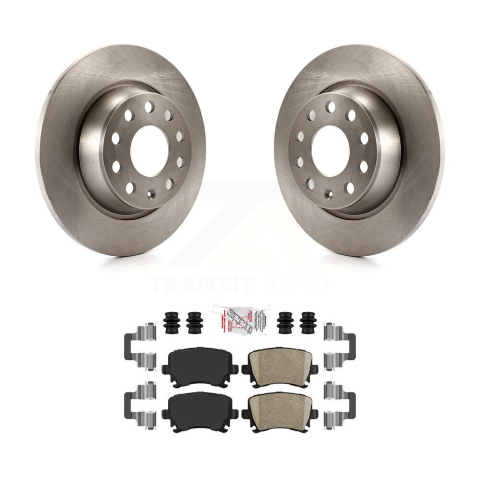 Rear Brake Rotor Ceramic Pad Kit For Volkswagen Tiguan CC Jetta Audi Q3 Quattro Passat A3 K8A-100922