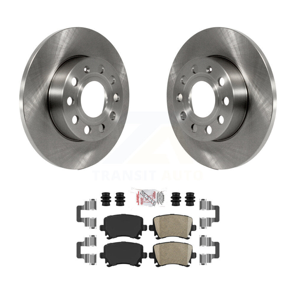 Rear Disc Brake Rotors And Ceramic Pads Kit For Volkswagen Jetta Rabbit Audi A3 Quattro K8A-100925