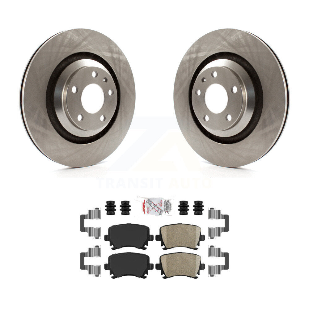 Rear Brake Rotor And Ceramic Pad Kit For 2006-2011 Audi A6 With 330mm Diameter K8A-100931