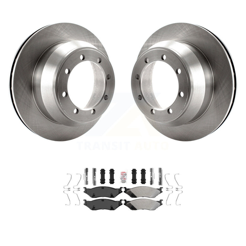 Rear Brake Rotor & Semi-Metallic Pad Kit For 2003 Ford F-550 Super Duty With 8 Lug Wheels K8A-100955