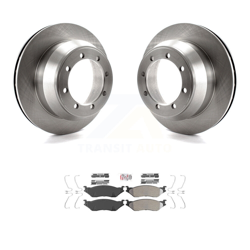Rear Brake Rotor & Semi-Metallic Pad Kit For 2003 Ford F-550 Super Duty With 8 Lug Wheels K8A-100956