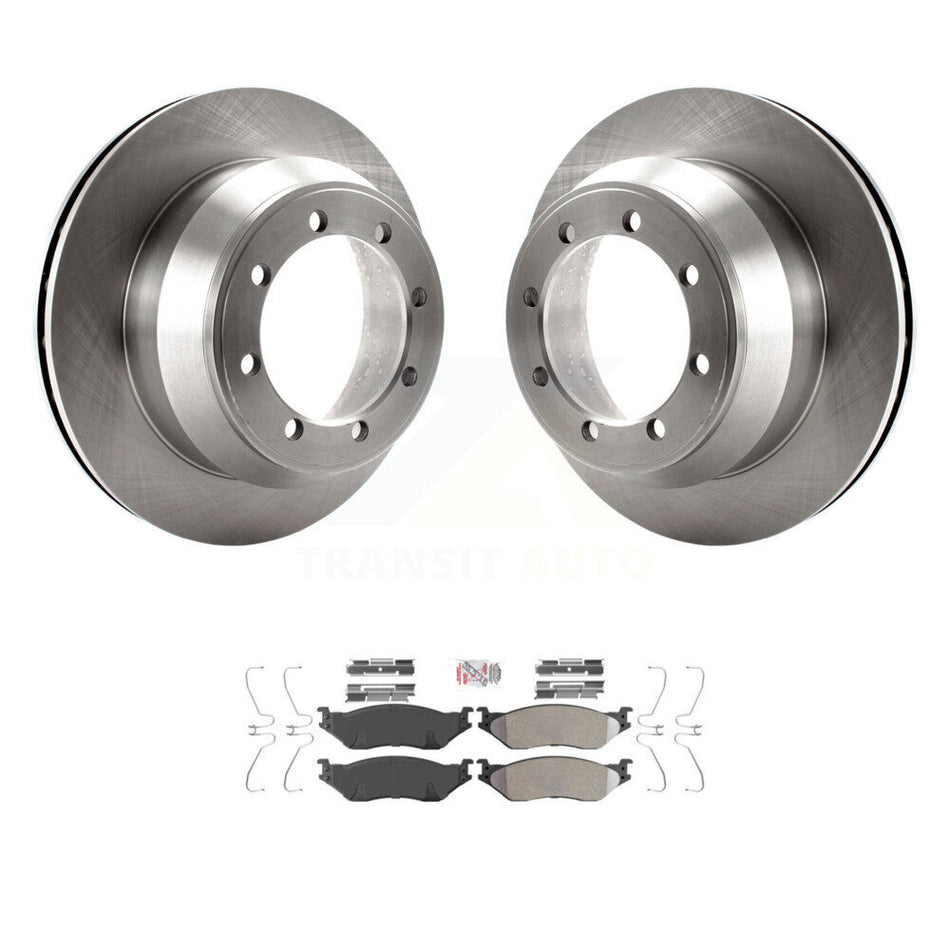 Rear Brake Rotor & Semi-Metallic Pad Kit For 2003 Ford F-550 Super Duty With 8 Lug Wheels K8A-100956