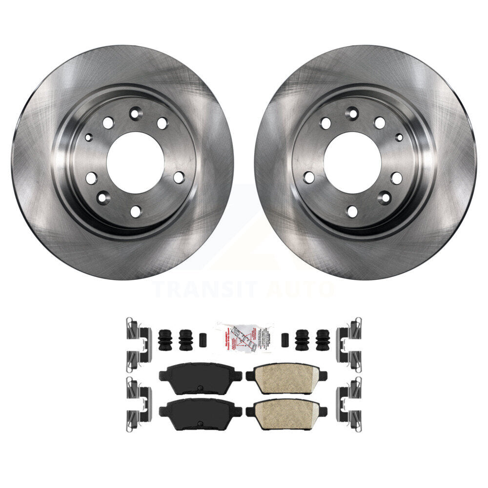 Rear Brake Rotor Ceramic Pad Kit For Ford Fusion Mazda 6 Lincoln MKZ Zephyr Mercury Milan K8A-100959