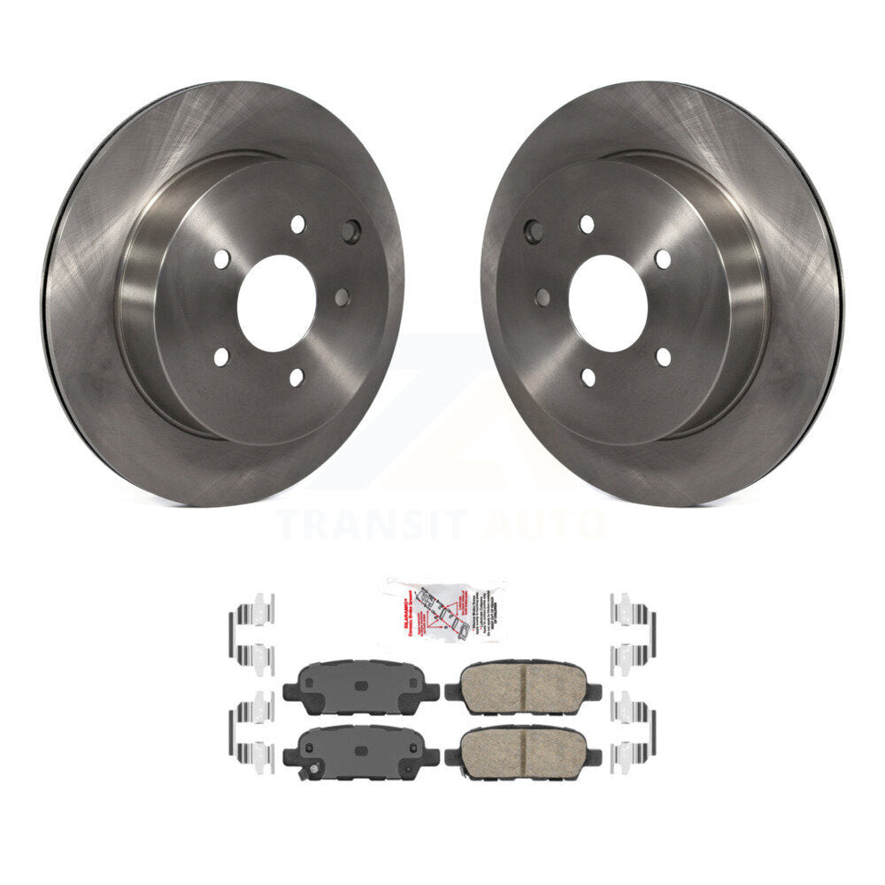 Rear Disc Brake Rotors And Ceramic Pads Kit For 2009-2012 INFINITI FX35 K8A-100975