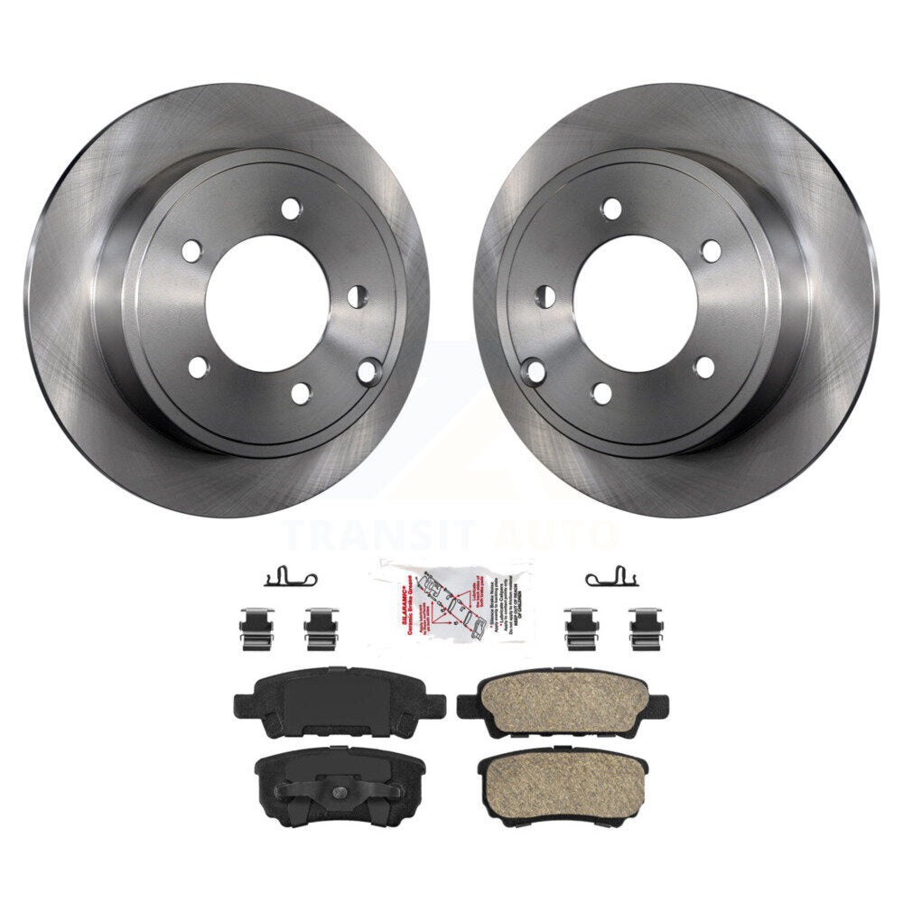 Rear Brake Rotors & Ceramic Pad Kit For Jeep Mitsubishi Lancer Patriot Dodge Chrysler 200 K8A-101051
