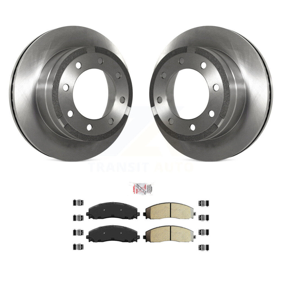Rear Disc Brake Rotors And Semi-Metallic Pads Kit For Ford F-350 Super Duty F-250 K8A-101061