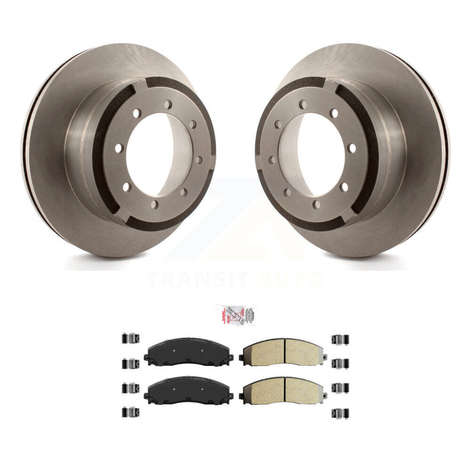 Rear Disc Brake Rotors And Semi-Metallic Pads Kit For Ford F-350 Super Duty F-250 F-450 K8A-101063
