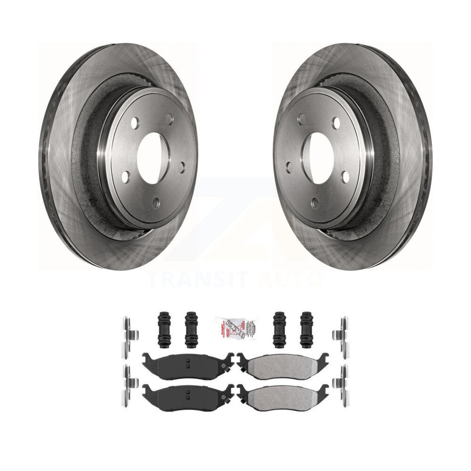 Rear Brake Rotors Semi-Metallic Pad Kit For Ram 1500 Classic Dodge Durango Chrysler Aspen K8A-101091