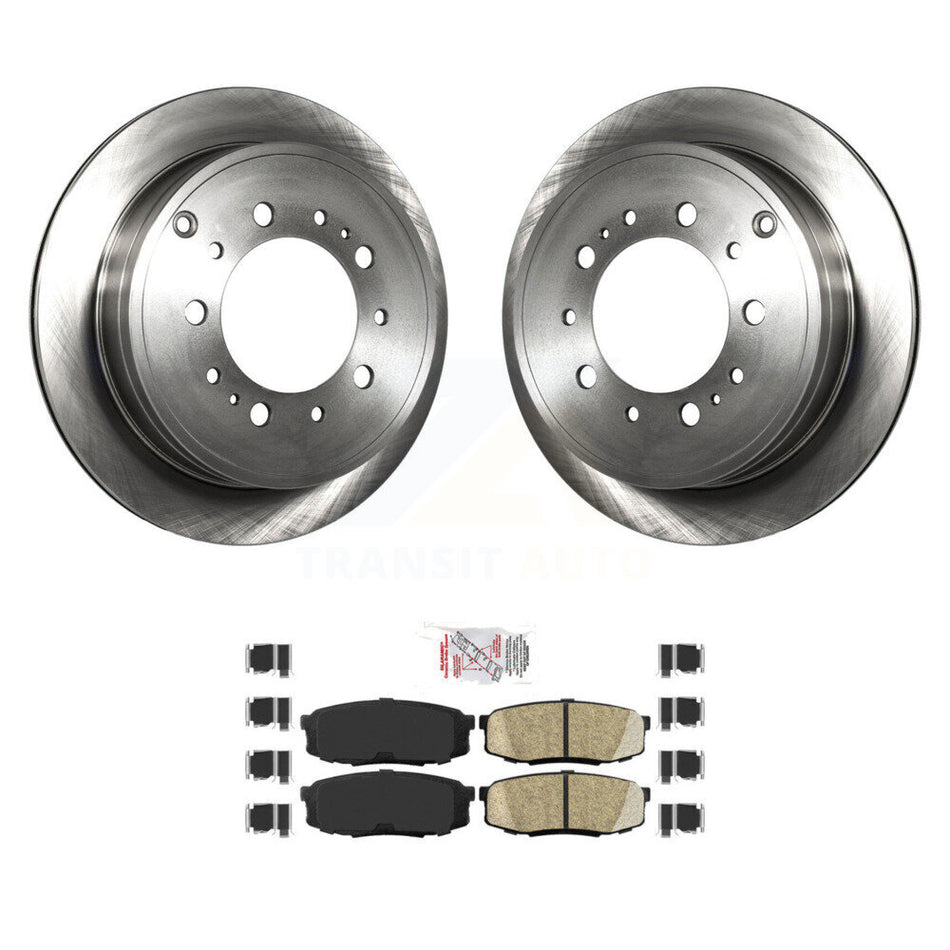 Rear Disc Brake Rotors Ceramic Pad Kit For Toyota Tundra Sequoia Lexus LX570 Land Cruiser K8A-101113
