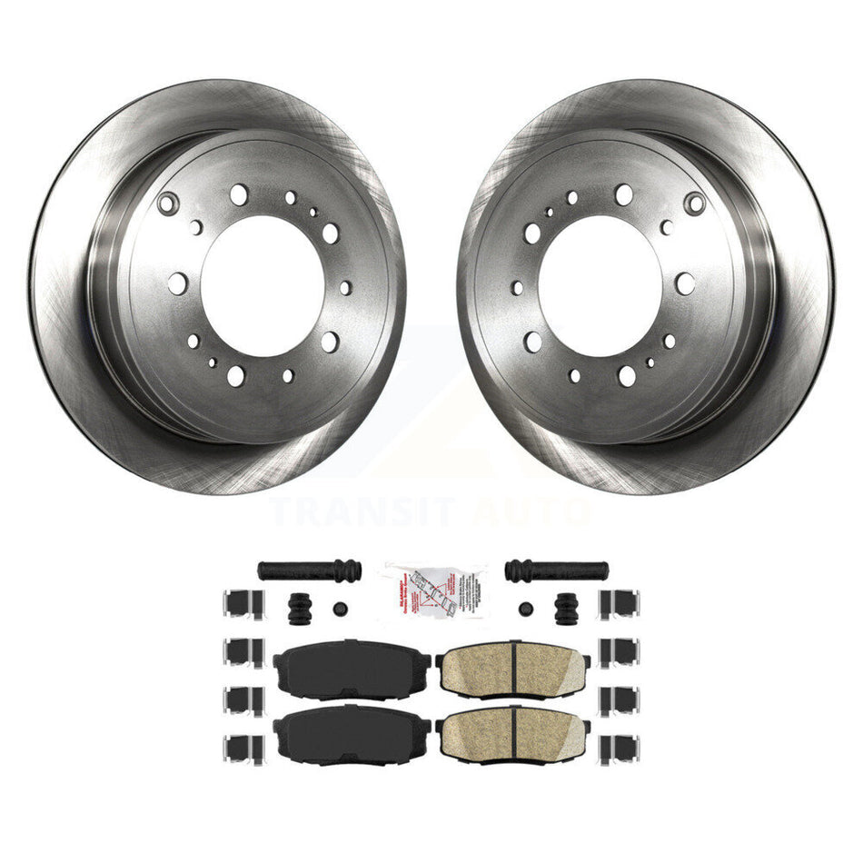 Rear Disc Brake Rotors Ceramic Pad Kit For Toyota Tundra Sequoia Lexus LX570 Land Cruiser K8A-101114