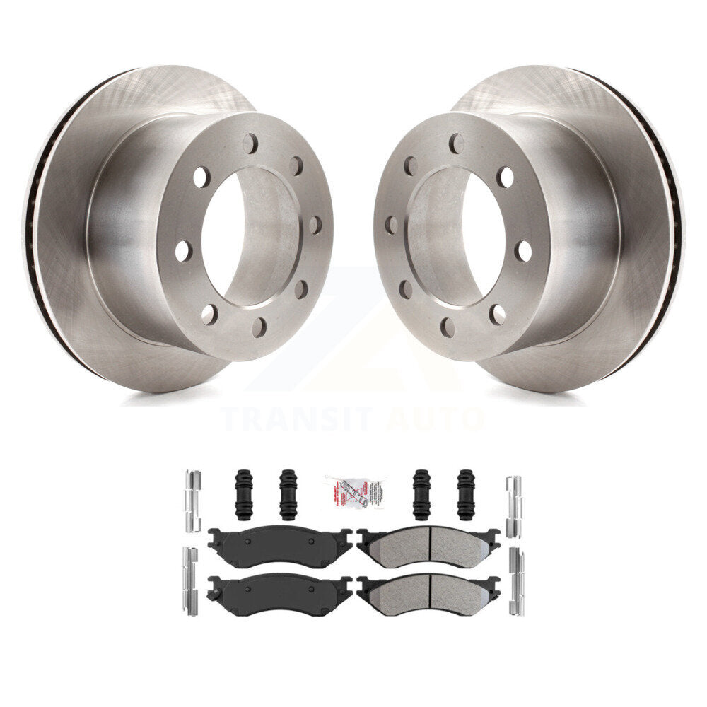 Rear Disc Brake Rotors And Semi-Metallic Pads Kit For 2001-2002 Dodge Ram 2500 3500 K8A-101136