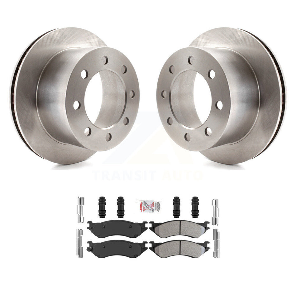 Rear Disc Brake Rotors And Semi-Metallic Pads Kit For 2001-2002 Dodge Ram 2500 3500 K8A-101136