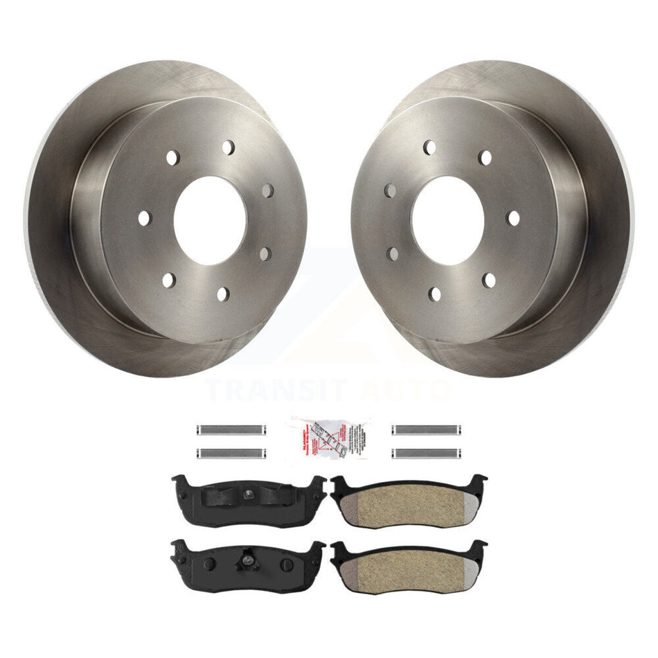 Rear Disc Brake Rotors And Semi-Metallic Pads Kit For Ford F-150 F-250 HD K8A-101222