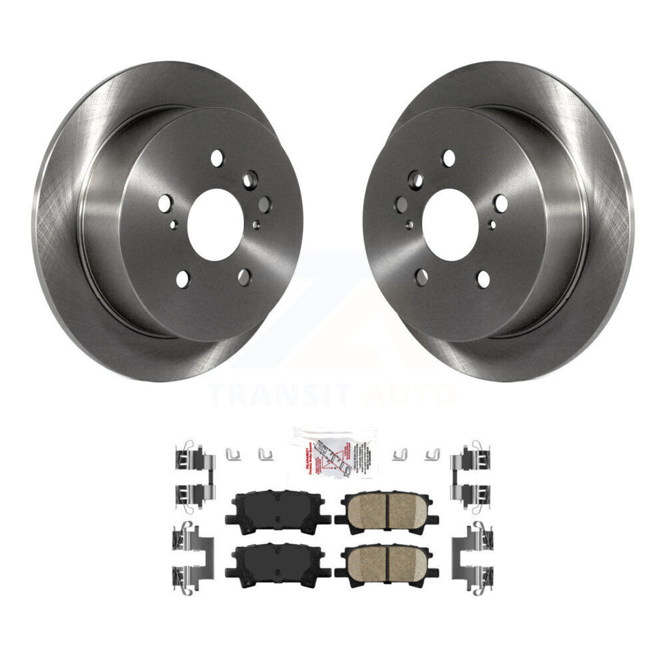 Rear Disc Brake Rotors And Ceramic Pad Kit For Lexus RX350 Toyota Highlander RX330 RX400h K8A-101244
