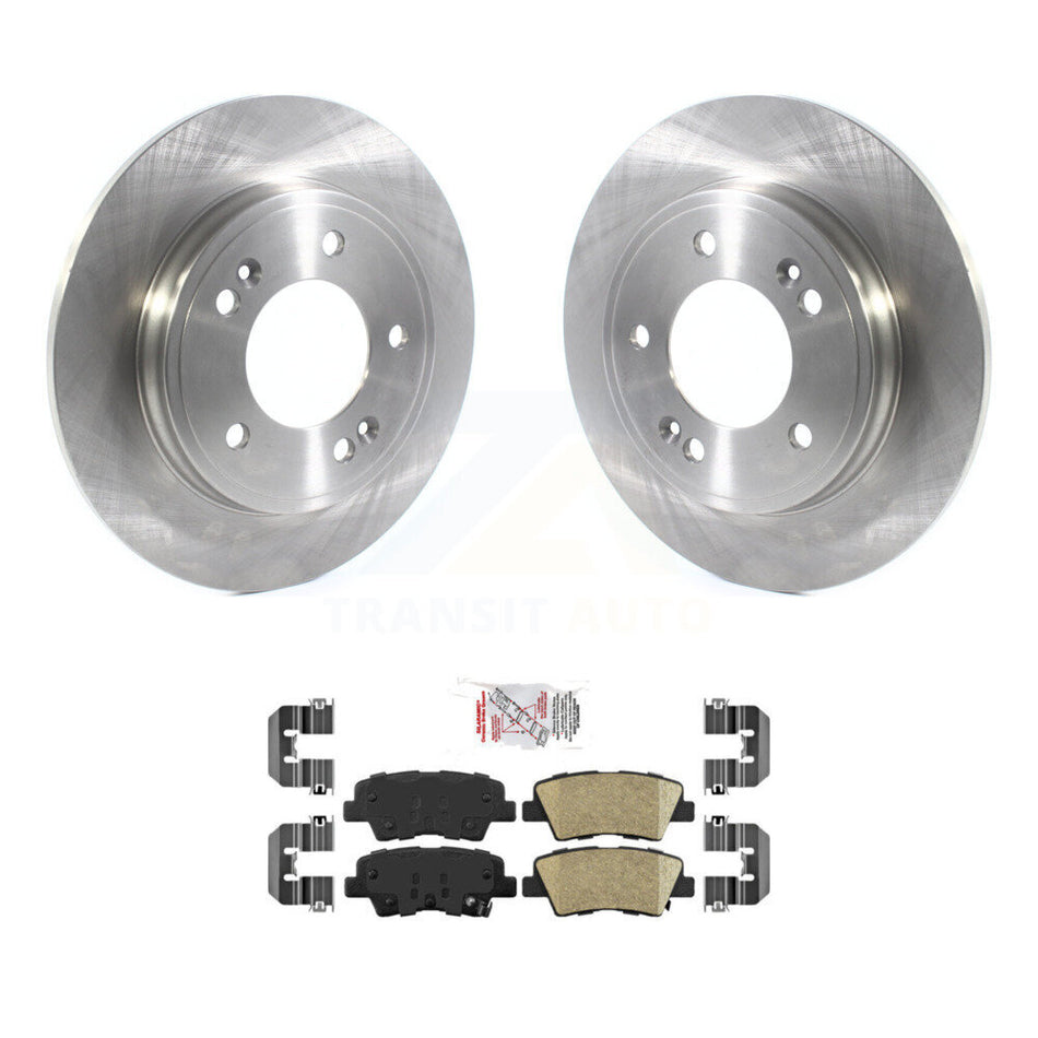 Rear Brake Rotor Ceramic Pad Kit For Hyundai Elantra Kia Forte Ioniq Niro Veloster Forte5 K8A-101249