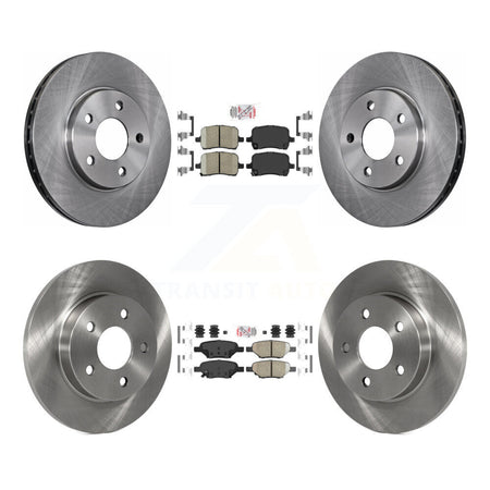 Front Rear Ceramic Pad & Brake Rotors Kit For 2004-2005 Chevrolet Malibu Drum rear brakes K8A-101288