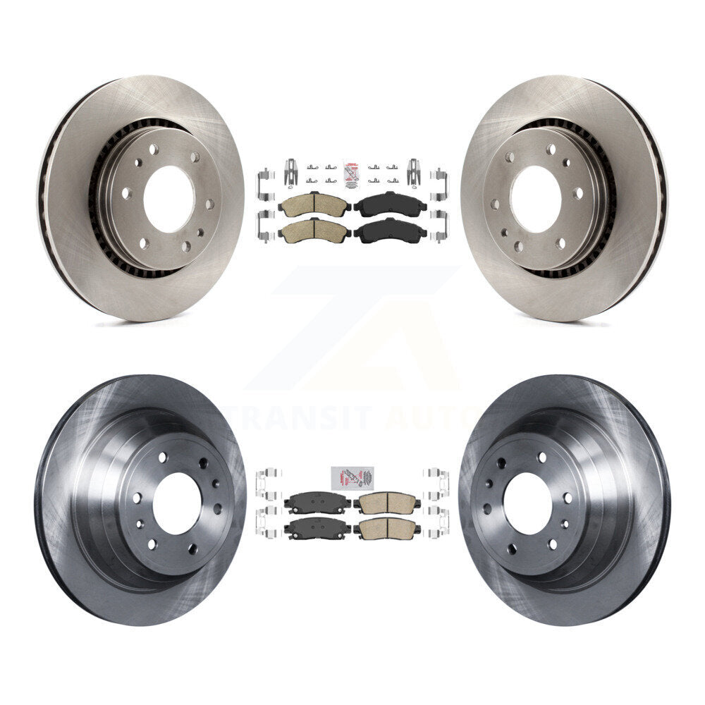 Front Rear Ceramic Pad Disc Brake Rotors Kit For 2006 Isuzu Ascender With 3rd Row Seating K8A-101304