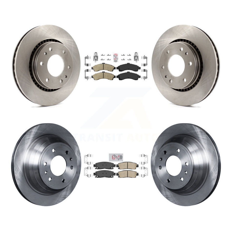 Front Rear Ceramic Pad Disc Brake Rotors Kit For 2006 Isuzu Ascender With 3rd Row Seating K8A-101304