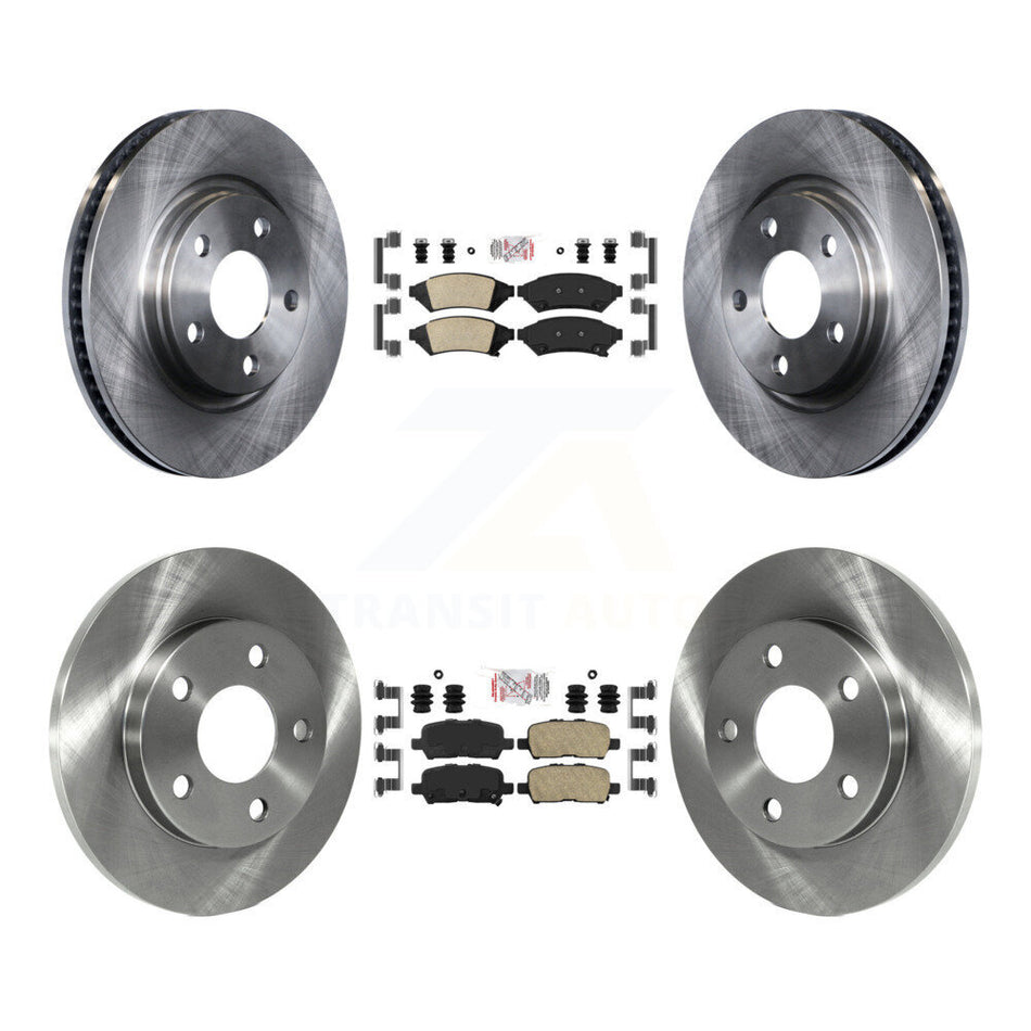 Front Rear Ceramic Pad Disc Brake Rotors Kit For Buick LaCrosse Pontiac Grand Prix Allure K8A-101321