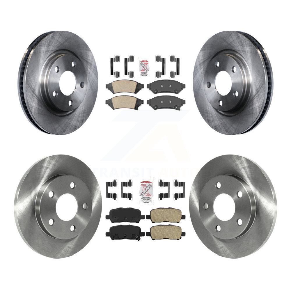Front Rear Ceramic Pad Disc Brake Rotors Kit For Buick LaCrosse Pontiac Grand Prix Allure K8A-101322
