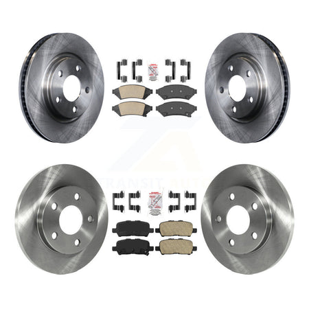 Front Rear Ceramic Pad Disc Brake Rotors Kit For Buick LaCrosse Pontiac Grand Prix Allure K8A-101322