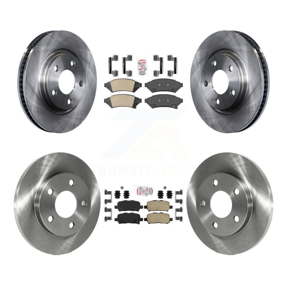 Front Rear Ceramic Pad Disc Brake Rotors Kit For Buick LaCrosse Pontiac Grand Prix Allure K8A-101323