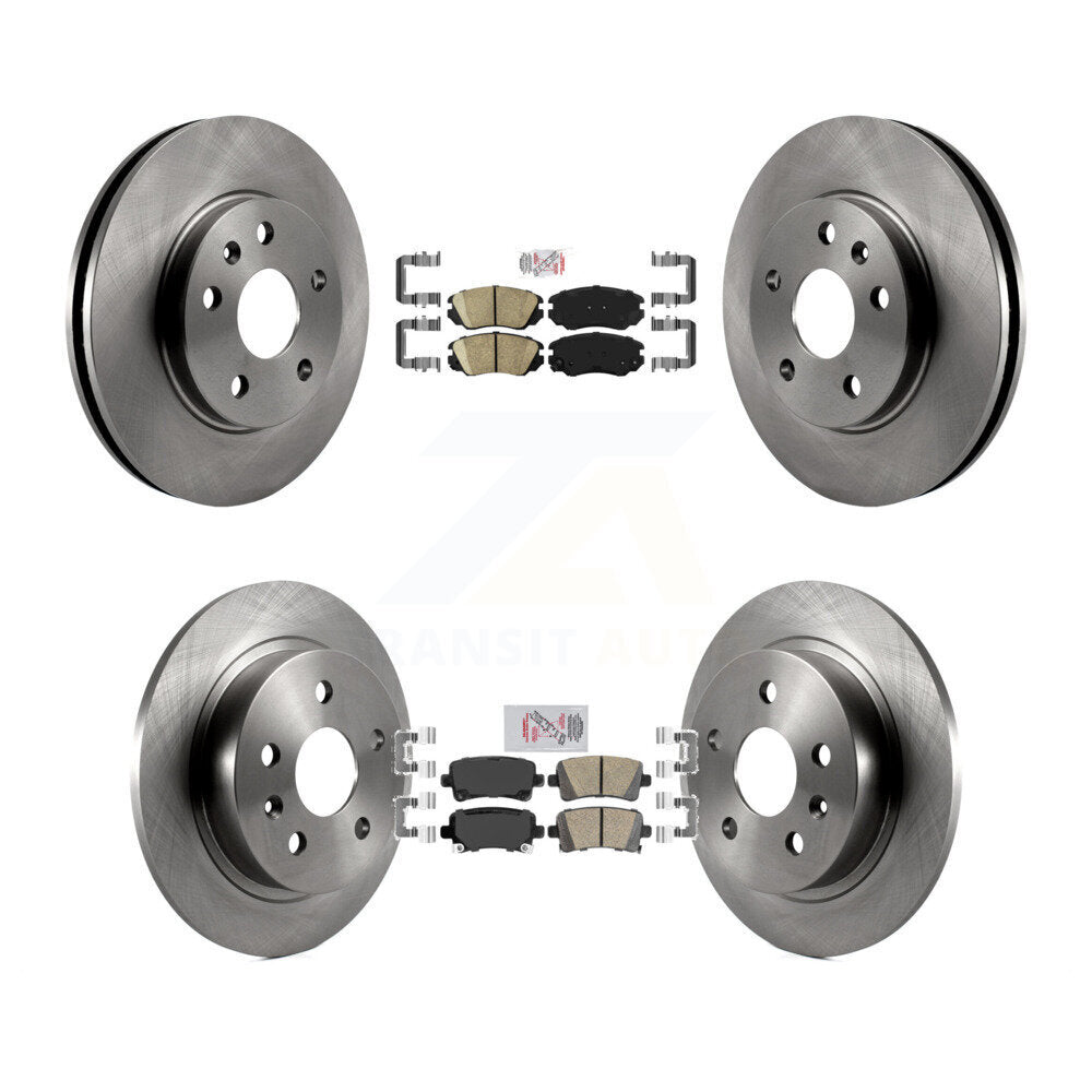 Front Rear Ceramic Pad Brake Rotor Kit For 2013-2015 Chevrolet Malibu Naturally Aspirated K8A-101340