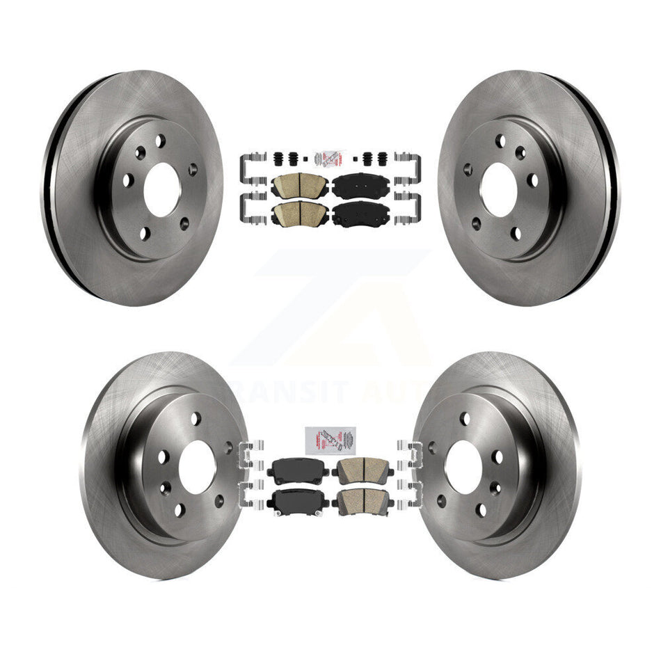 Front Rear Ceramic Pad Brake Rotor Kit For 2013-2015 Chevrolet Malibu Naturally Aspirated K8A-101343