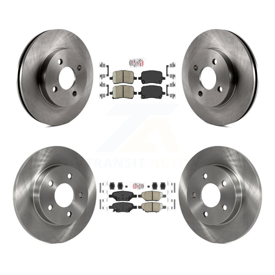 Front Rear Ceramic Pad And Disc Brake Rotor Kit For 2007-2008 Pontiac G5 rear brakes K8A-101351
