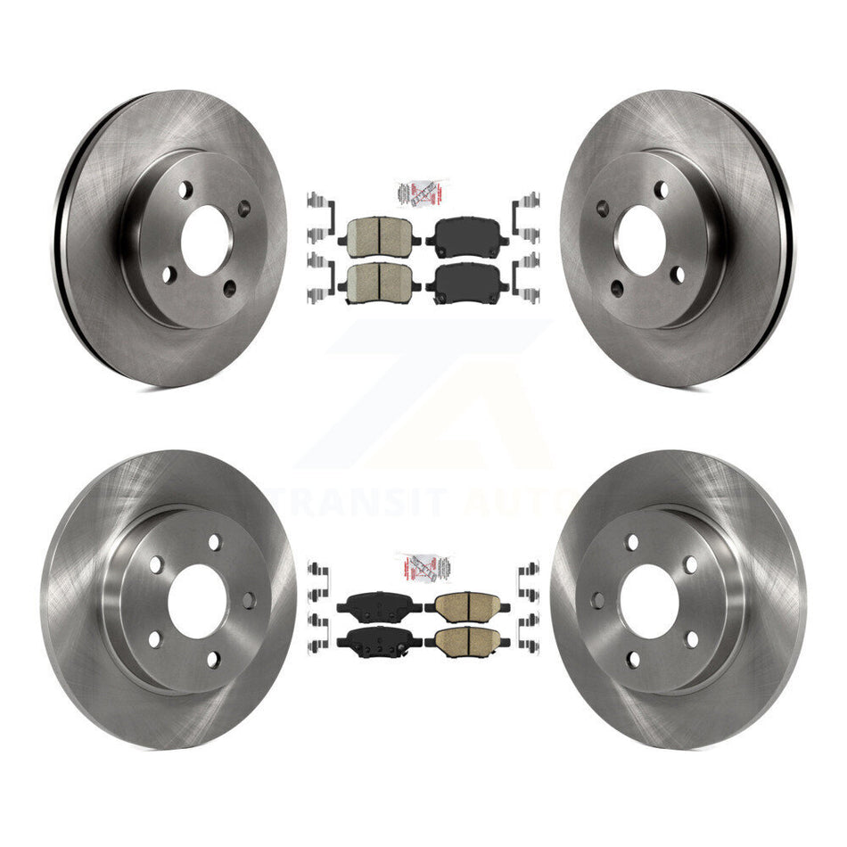 Front Rear Ceramic Pad And Disc Brake Rotor Kit For 2007-2008 Pontiac G5 rear brakes K8A-101352