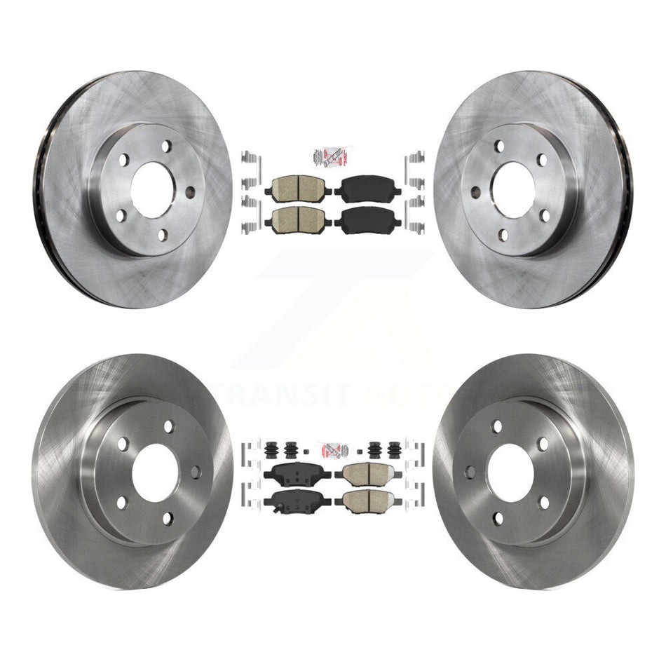 Front Rear Ceramic Pads And Disc Brake Rotors Kit For Pontiac G5 K8A-101356