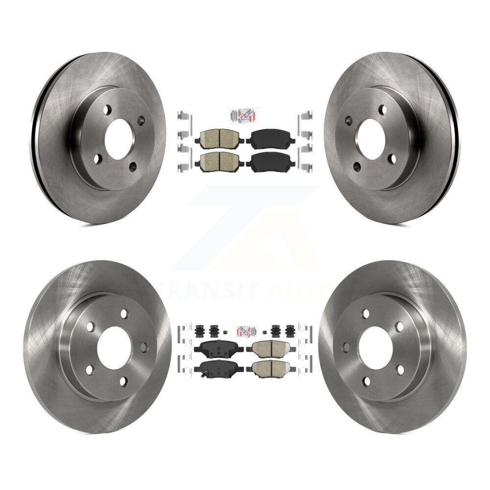 Front Rear Ceramic Pads And Disc Brake Rotors Kit For Pontiac G5 Pursuit K8A-101360