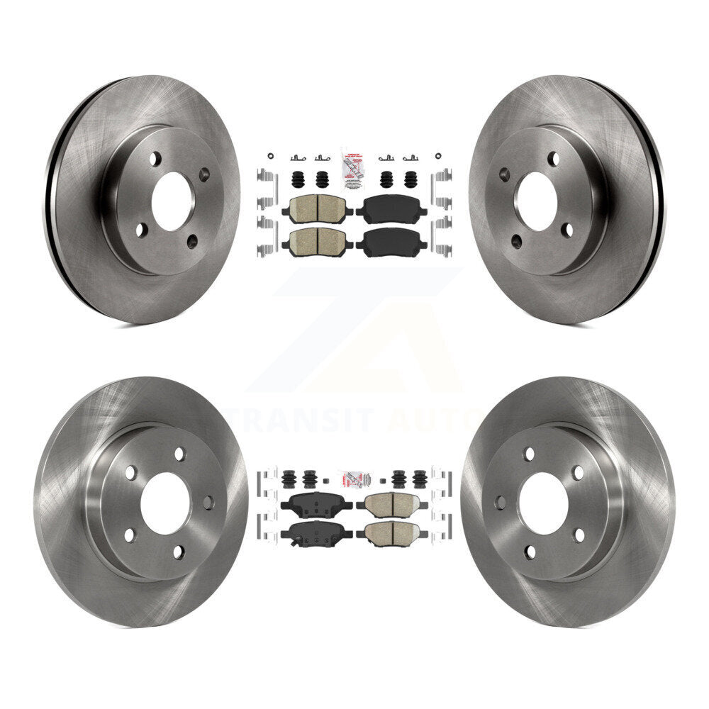 Front Rear Ceramic Pads And Disc Brake Rotors Kit For Pontiac G5 Pursuit K8A-101362