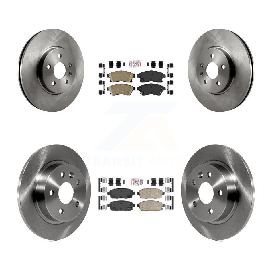 Front Rear Ceramic Pads And Disc Brake Rotors Kit For 2013-2014 Chevrolet Sonic RS K8A-101384