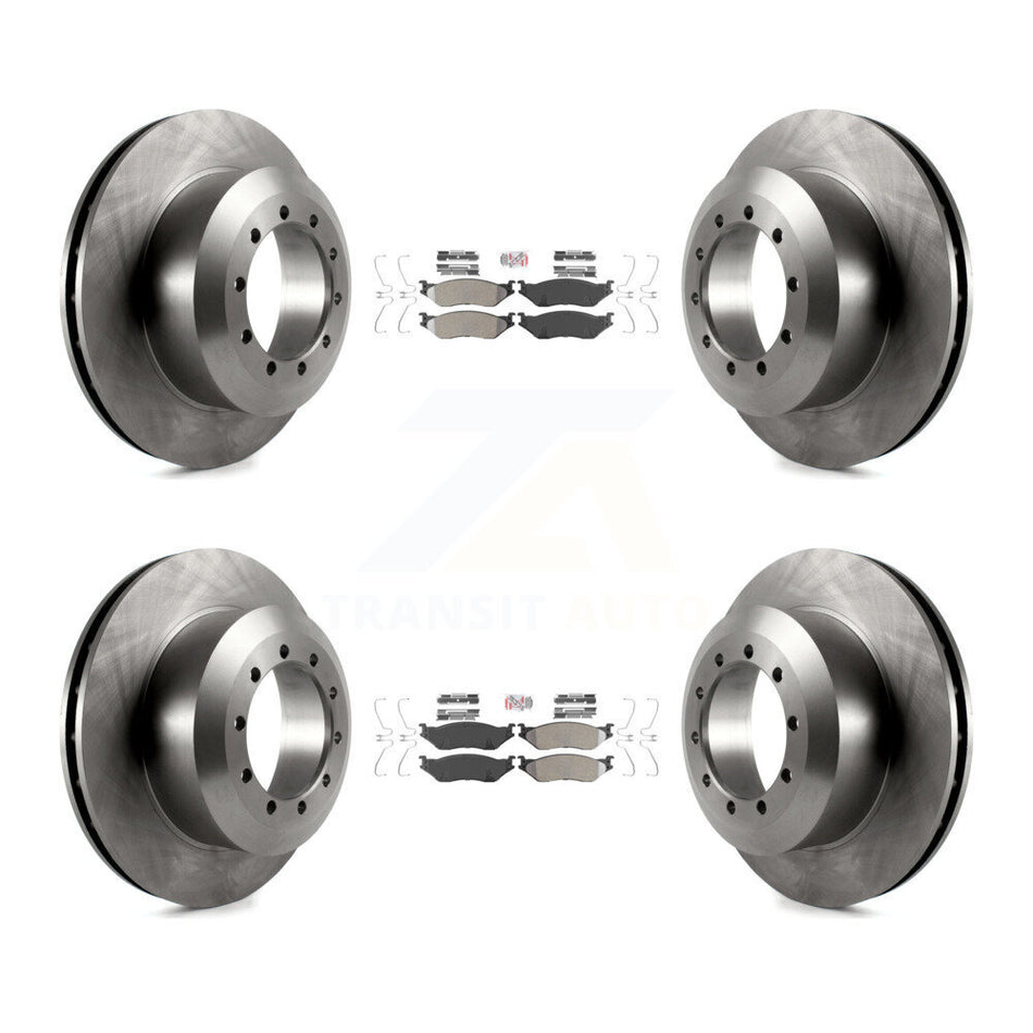 Front Rear Semi-Metallic Pad & Disc Brake Rotors Kit For Ford F-53 Motorhome Chassis F-59 K8A-101398
