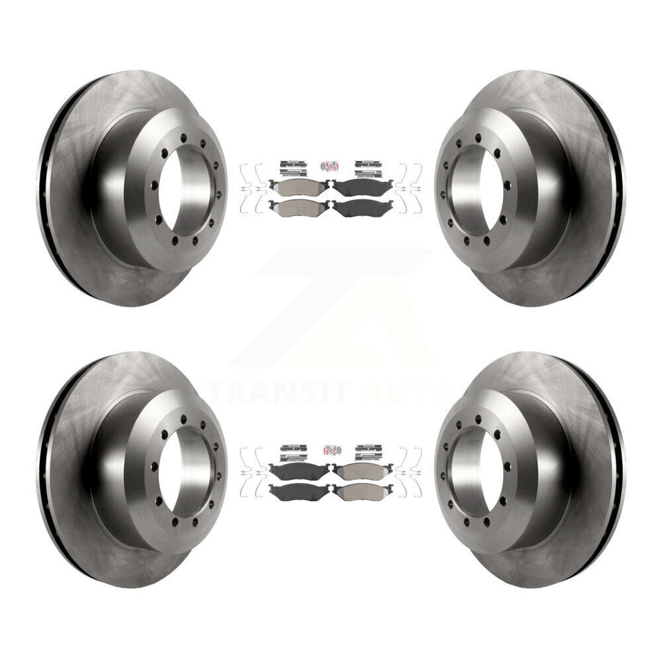 Front Rear Semi-Metallic Pad & Disc Brake Rotors Kit For Ford F-53 Motorhome Chassis F-59 K8A-101398