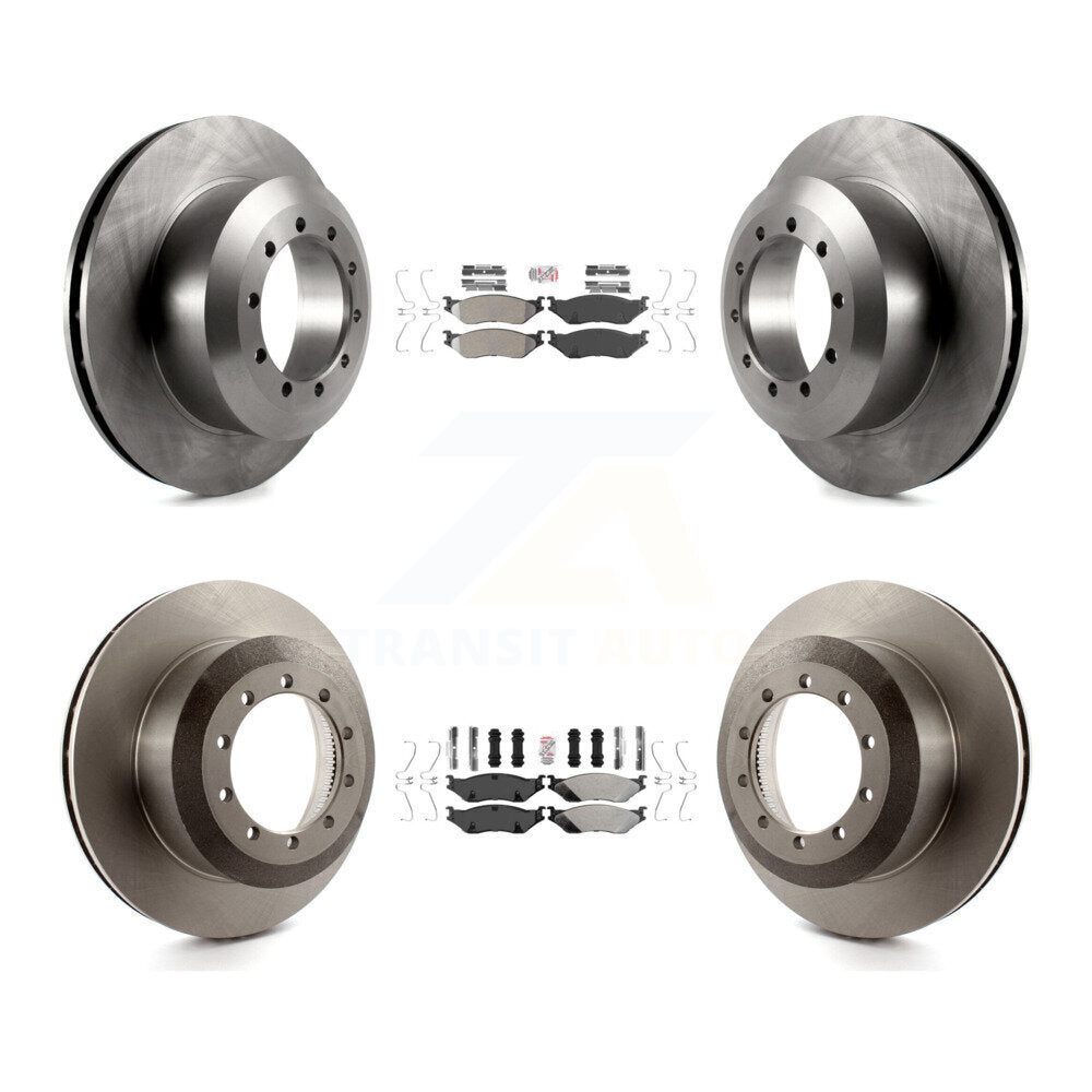 Front Rear Semi-Metallic Pad & Disc Brake Rotors Kit For Ford F-53 Motorhome Chassis F-59 K8A-101401