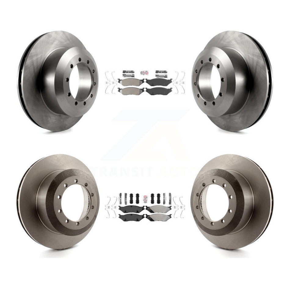 Front Rear Semi-Metallic Pad & Disc Brake Rotors Kit For Ford F-53 Motorhome Chassis F-59 K8A-101401