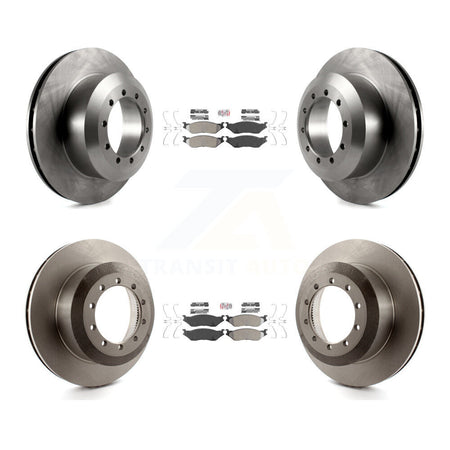 Front Rear Semi-Metallic Pad & Disc Brake Rotors Kit For Ford F-53 Motorhome Chassis F-59 K8A-101402