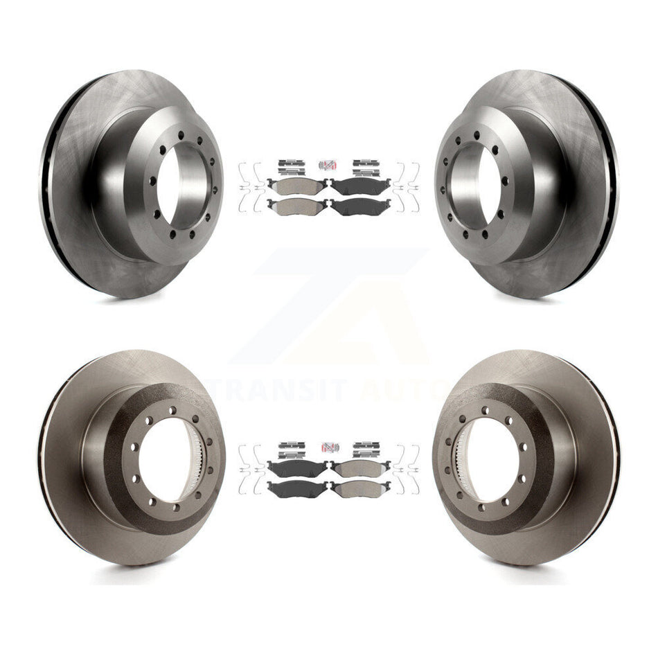 Front Rear Semi-Metallic Pad & Disc Brake Rotors Kit For Ford F-53 Motorhome Chassis F-59 K8A-101402