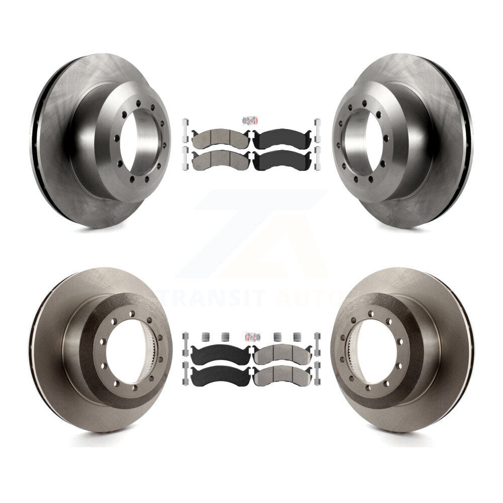 Front Rear Semi-Metallic Pad & Brake Rotors Kit For Ford F-59 Commercial Stripped Chassis K8A-101404