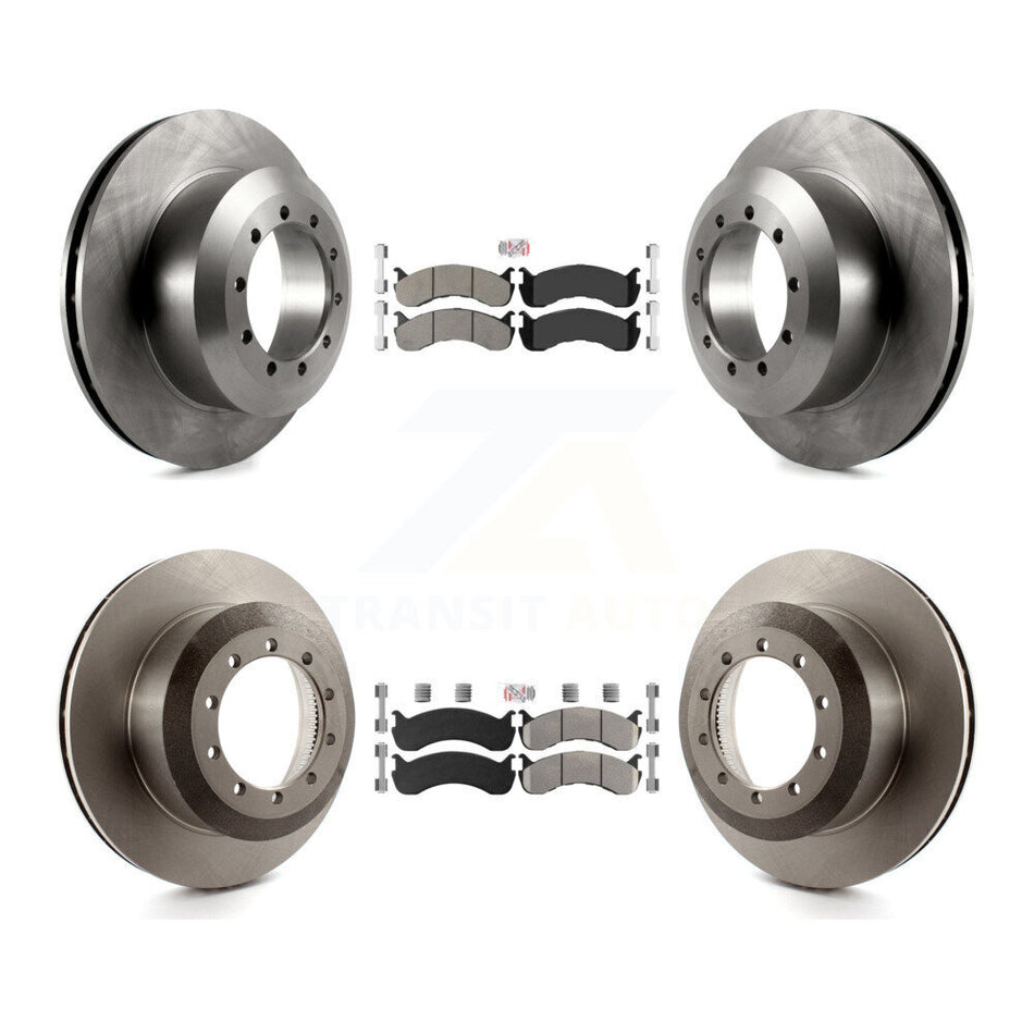 Front Rear Semi-Metallic Pad & Brake Rotors Kit For Ford F-59 Commercial Stripped Chassis K8A-101404