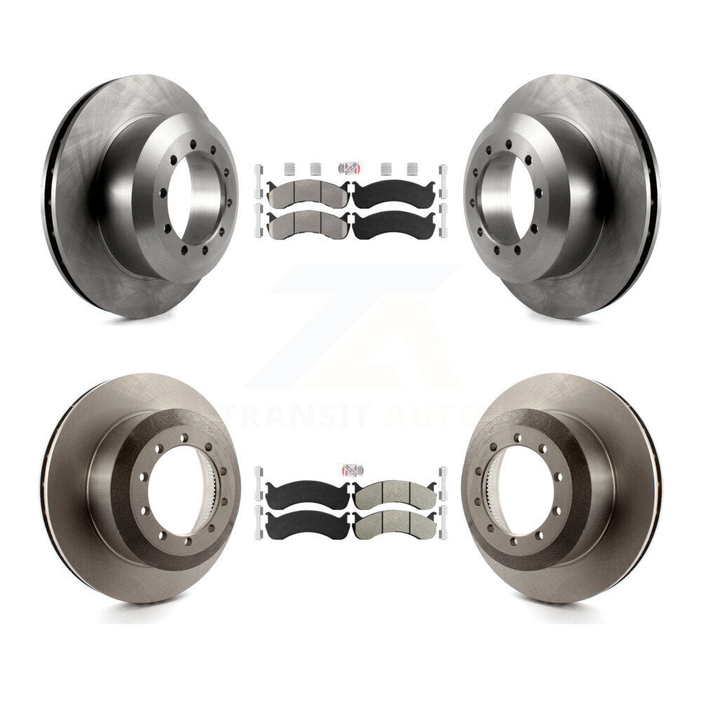 Front Rear Semi-Metallic Pad & Brake Rotors Kit For Ford F-59 Commercial Stripped Chassis K8A-101405