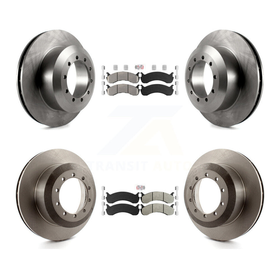 Front Rear Semi-Metallic Pad & Brake Rotors Kit For Ford F-59 Commercial Stripped Chassis K8A-101405