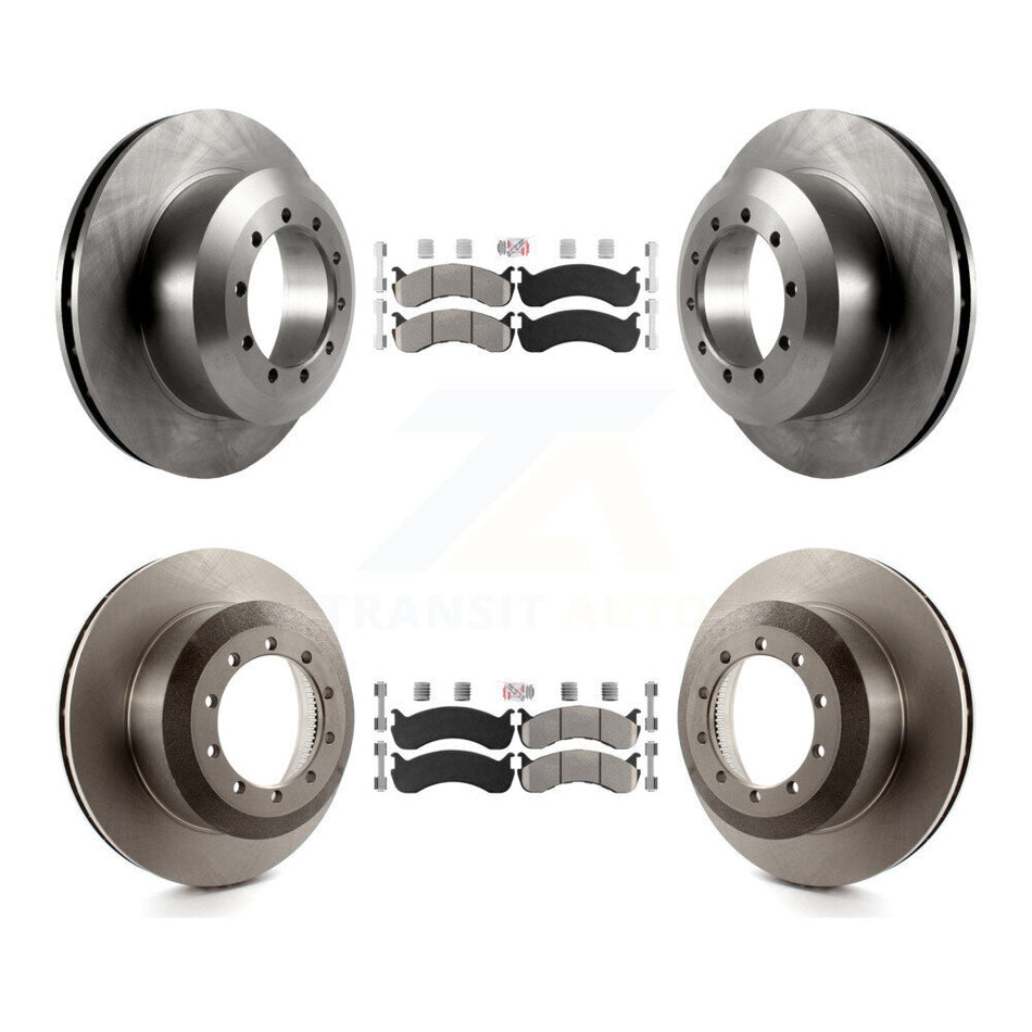 Front Rear Semi-Metallic Pad & Brake Rotors Kit For Ford F-59 Commercial Stripped Chassis K8A-101406