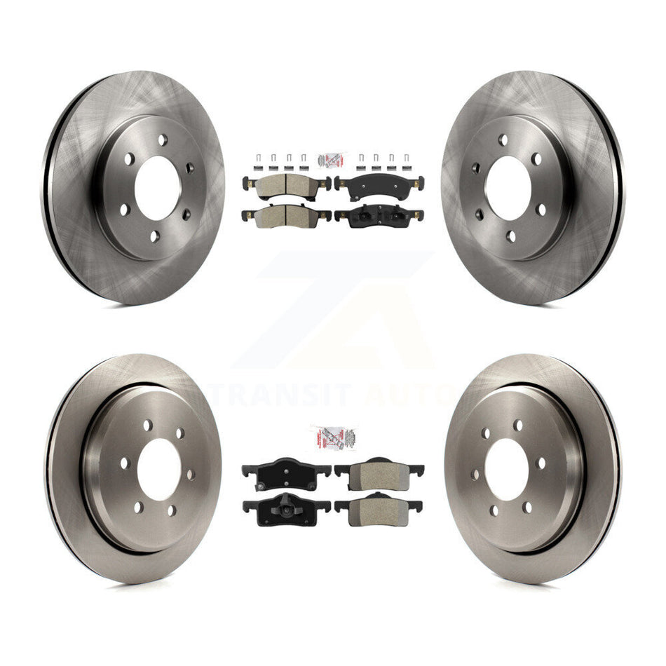 Front Rear Semi-Metallic Pad & Disc Brake Rotor Kit For Ford Expedition Lincoln Navigator K8A-101409