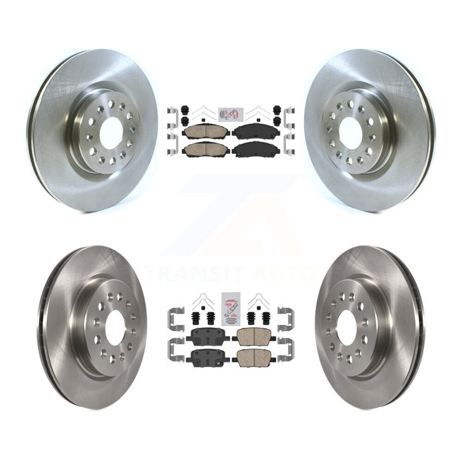 Front Rear Ceramic Pads And Disc Brake Rotors Kit For Cadillac XT5 Buick Enclave XT6 K8A-101414