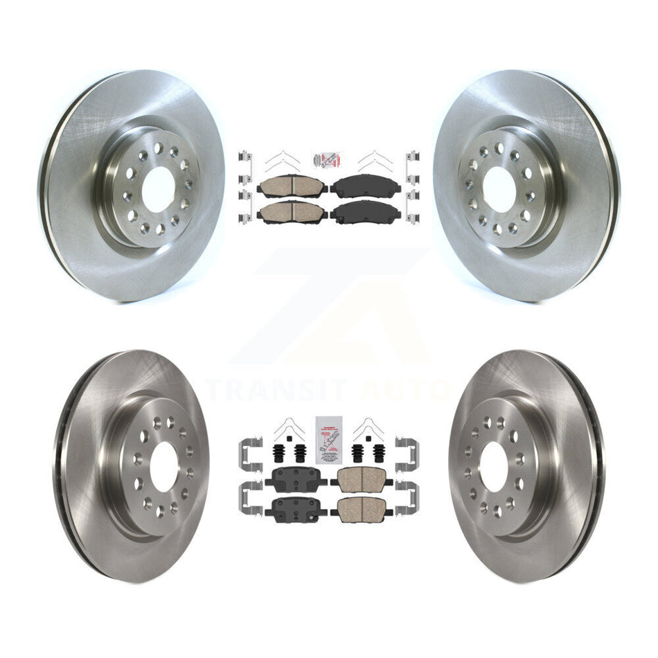 Front Rear Ceramic Pads And Disc Brake Rotors Kit For Cadillac XT5 Buick Enclave XT6 K8A-101416
