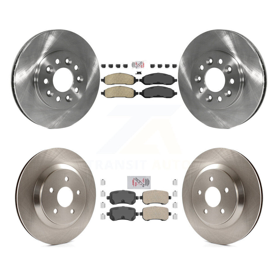 Front Rear Ceramic Pad Disc Brake Rotors Kit For 2004-2007 Ford Freestar Mercury Monterey K8A-101436