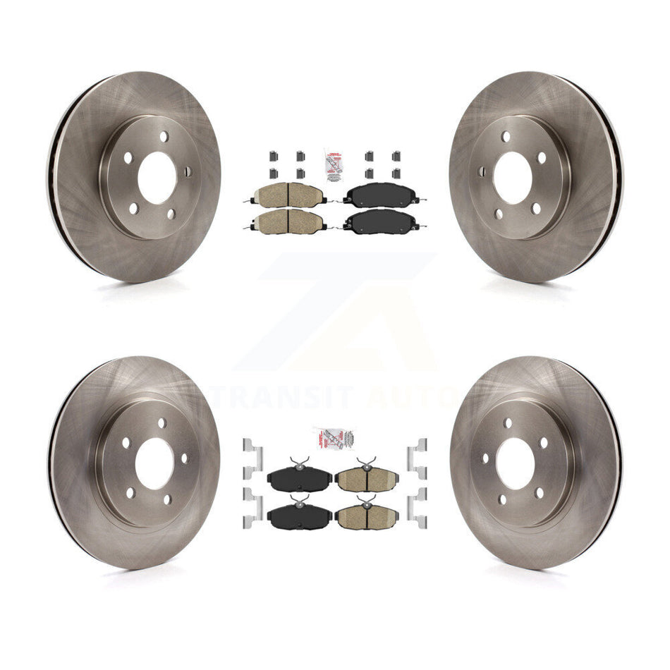 Front Rear Ceramic Pads And Disc Brake Rotors Kit For 2005-2010 Ford Mustang Base K8A-101437